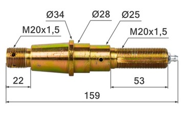 ШТЫРЬ ПРИВОДА МТЗ С50 ДЛИННЫЙ С ВТУЛКОЙ