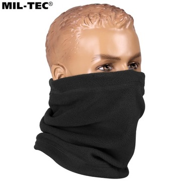 MIL-TEC KOMIN POLAR,OWY ze Ściągaczem CZAPKA SZAL - CZARNY