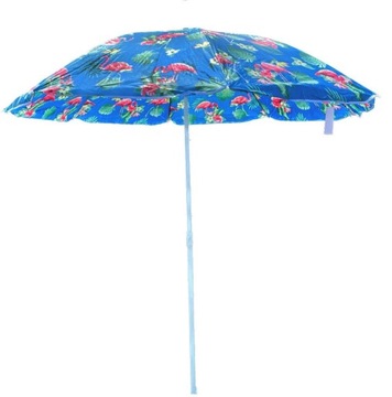 Parasol Przeciwsłoneczny Plażowy Ogrodowy Składany Nadruk Flaming Duży 180
