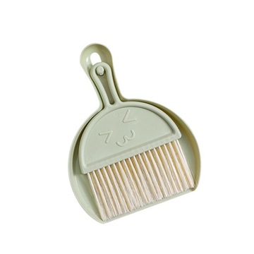 Mini Broom Dustpan Set Minimalist Desktop Green