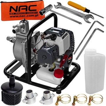 POMPA SPALINOWA NAC do wody czystej 8000l/h do 25m motopompa 2-SUW 1,25kW