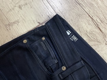 G-STAR RAW 3301 SLIM Spodnie Męskie Jeans IDEAŁ stretch W31 L36 pas 82 cm