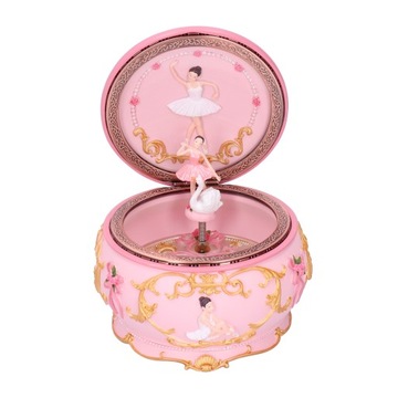 Светодиодная фигурка музыкальной шкатулки, вращение, изысканная музыкальная шкатулка