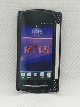 Pokrowiec etui tył Sony Xperia MT15i wyp.