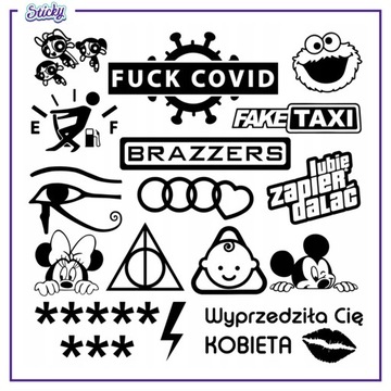 Водостойкие наклейки на автомобиль MIX