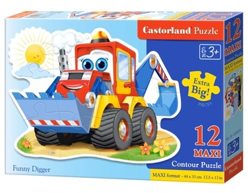 Puzzle MAXI 12 el. Koparka Castorland