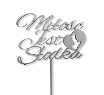 LOVE IS SWEET ТОРТ ТОПЕР серебристый хром