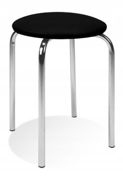 TABORET STOŁEK METALOWY CHICO-CR CZARNY NOWY STYL