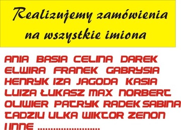 IMIĘ DZIECKA twoje naklejki imienne RÓŻNE IMIONA