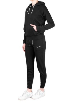 NIKE dres damski BAWEŁNIANY sportowy komplet czarny XS