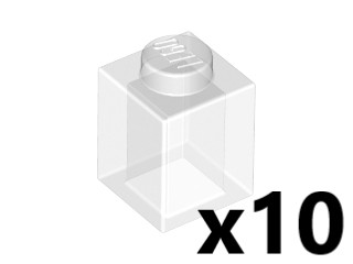 LEGO Klocek 1x1 Transparentny 3005 6220959 - 10szt