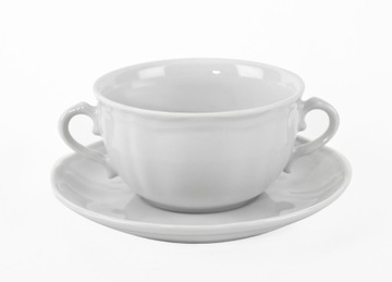 Bulionówka 350ml ze spodkiem Castel White