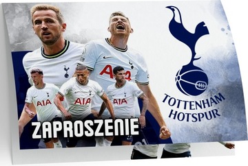 ZAPROSZENIE TOTTENHAM DRUŻYNY PIŁKARSKIE ZAPROSZANIA URODZINOWE 20x15 cm