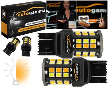 Żarówka W21/5W WY21/5W LED 7443 Dual Color SMD Biały + Pomarańczowy 2 szt.
