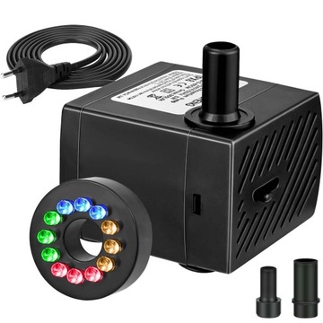 POMPA POMPKA DO FONTANNY ŚWIATŁO 12XLED 5W 350L/H
