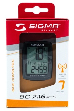 LICZNIK ROWEROWY SIGMA BC7.16 BEZPRZEWODOWY CZARNY