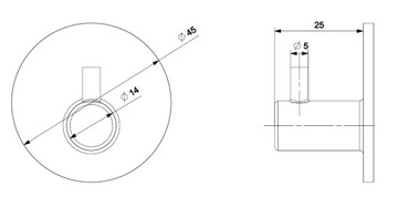 4x Самоклеящаяся вешалка WS1, черная, польский продукт
