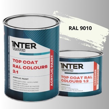 TROTON RAL 9010 FARBA BIAŁA LAKIER AKRYL 2:1 1L + UTWARDZACZ 0,5L