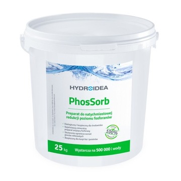 Środek na GLONY w OCZKU Hydroidea USUWA Fosforany GLONY nitkowate MUŁ 25kg