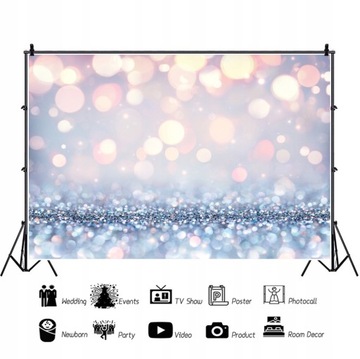 TŁO tła fotograficzne imprezowe Bokeh 300x300cm