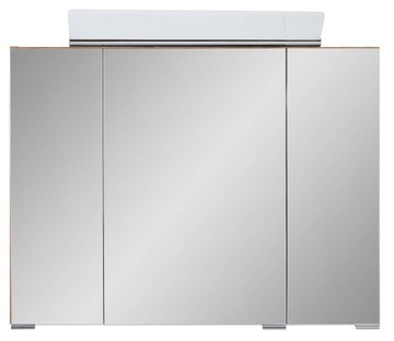 Astor Szafka Z Lustrem 80 cm Linda Country Biały Połysk/Dąb Country