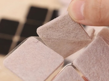 ПОДКЛАДКИ ВОЙЛНЫЕ ДЛЯ МЕБЕЛЬНЫХ СТУЛЬЕВ, САМОКЛЕЯЩИЕСЯ, ПРОТИВОСКОЛЬЗЯЩИЕ, ТОЛСТЫЕ, 8 шт.