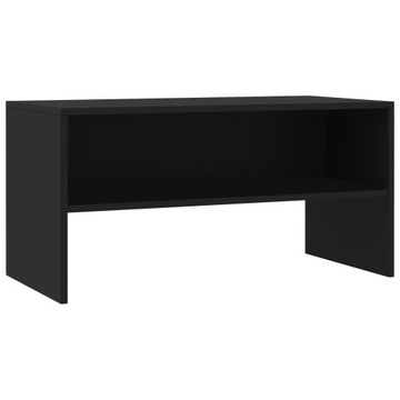 Szafka pod TV, czarna, 80 x 40 x 40 cm, płyta wiór