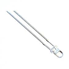 LED 3mm White (water clear) 5cd, 45° - 10 sztuk