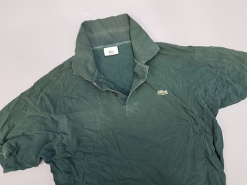 LACOSTE zielona koszulka polo logo 100% bawełna 6 XL