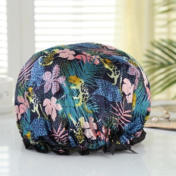 Водонепроницаемая двухслойная шапочка для душа, защита от воздуха, ванна для взрослых H