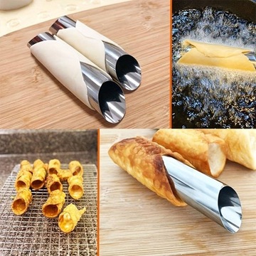 ТРУБОЧНЫЕ ФОРМОВКИ ТУБОЧКИ С КРЕМОМ КАННОЛИ Вафельница 5 шт #15