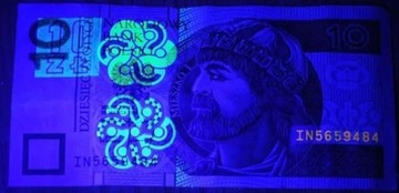 Latarka czołowa biała + UV ZOOM ładowana 230V ogniwo x2 ultrafiolet LC7