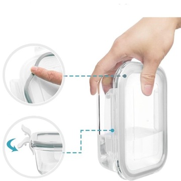 КОНТЕЙНЕРЫ ДЛЯ ПИЩЕВЫХ СТЕКЛА НАБОР СТЕКЛЯННЫХ ГЕРМЕТИЧНЫХ ЛАНЧБОКСОВ 3 шт. Холодильник