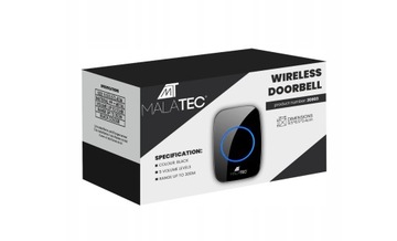 Dzwonek bezprzewodowy czarny Malatec 21803