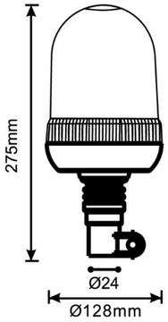 СИГНАЛЬНАЯ ЛАМПА ВСПЫШКИ H1 KOGUT ZETOR LED 12/24В