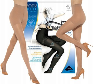 GATTA RAJSTOPY BODY RELAX MEDICA 40 DEN 2-S DAINO
