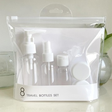 8 sztuk pojemników podróżnych Akcesoria do wielokrotnego napełniania szampo
