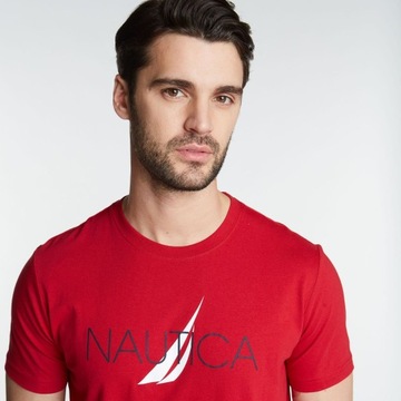 NAUTICA koszulka męska NAUTICA LOGO czerwona XL