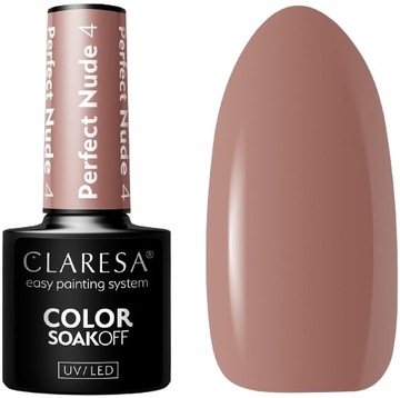 LAKIER HYBRYDOWY PERFECT NUDE 4 CLARESA Czekoladowy kolor