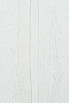 George Luźny Kobiecy Klasyczny Sweter Biała Narzuta Oversize Kieszenie 44