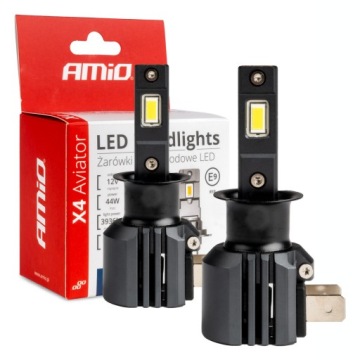 Led autožárovky řady X4 Aviator H3 6500K Canbus AMIO-03762