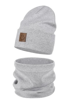 KOMPLET CZAPKA + KOMIN PRĄŻEK BAWEŁNA r. 48-52