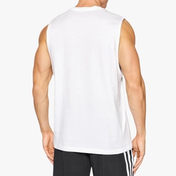 Koszulka bez rękawów Adidas Top Tank Biały Bawełniany Męski Bezrękawnik 3XL