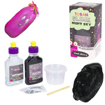 Antystresowy glut slime gniotek DIY Tuban czarny