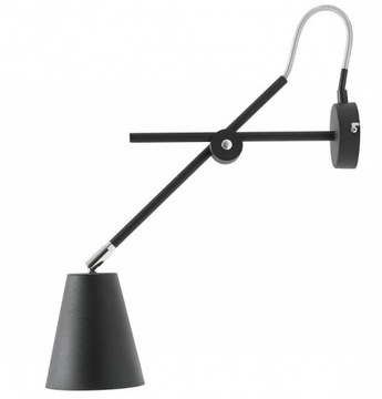 Kinkiet, lampa ścienna ARTE czarny do salonu, sypialni regulowany