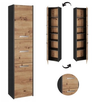 СТОЙКА ШКАФА ДЛЯ ВАННОЙ ПОЛКА ДЛЯ ВАННОЙ КОМНАТЫ ЗАКРЫТЫЕ ПОЛКИ 40 СМ 6 ПОЛОК