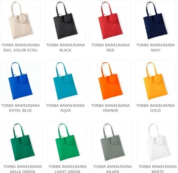 Torba Bawełniana Reklamowa na Zakupy EKO