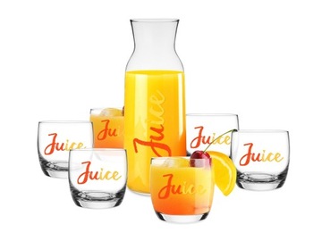 ZESTAW KARAFKA + 6 SZKLANEK JUICE, SOK WODA NAPÓJ