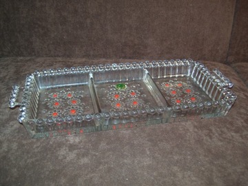 ВИНТАЖНЫЙ СТЕКЛЯННЫЙ ПОДДОН - ТОЛСТОЕ СТЕКЛО