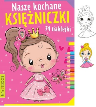 NASZE KOLOROWE KSIĘŻNICZKI KOLOROWANKA 74 NAKLEJKI